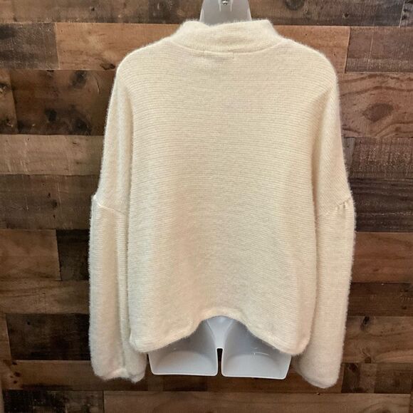 Sanctuary Sweater Funnel Neck Drop Shoulder Tan Balloon Sleeves Women 1X - Picture 11 of 12